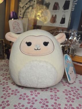 Squishmallows Cream and Pink Lamb Plush - Sophie